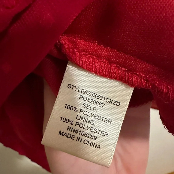 Small Altar'd State Red High Neck Long Sleeve Dress - Picture 4 of 4